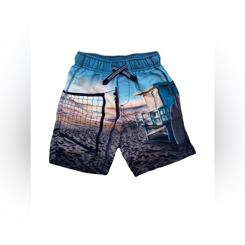 Molo Size 5/6 Nario On The Beach Swim Trunks